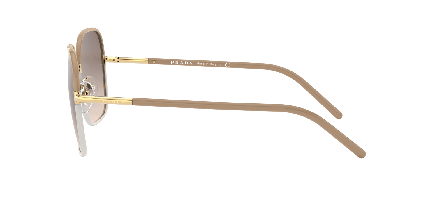 משקפי שמש פראדה בז'-חום בהיר שיפוע אפור בהיר | PRADA PR 67XS Beige-Light Brown Gradient Light Grey