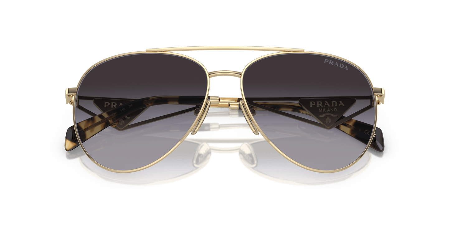 משקפי שמש של פראדה זהב בהיר-גרדיינט | PRADA PR 73ZS Pale Gold-Grey Gradient
