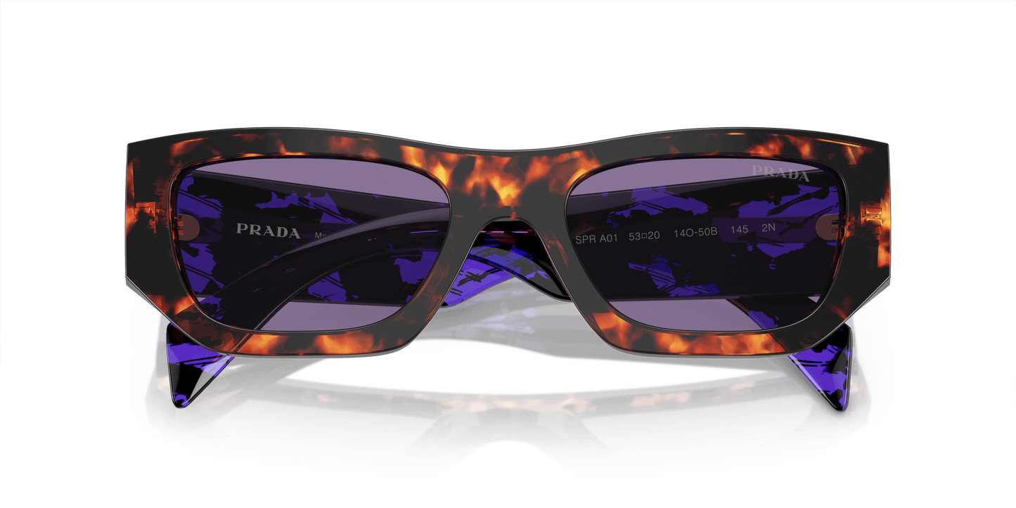 Prada Havana-Violet Mirror Internal Silver Sunglasses | PRADA PR A01S Havana-Violet Mirror Internal Silver