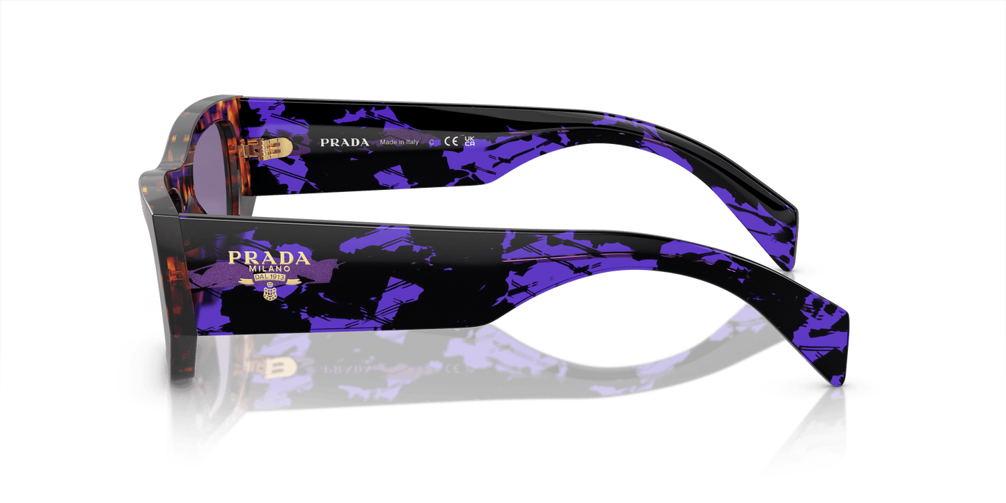 Prada Havana-Violet Mirror Internal Silver Sunglasses | PRADA PR A01S Havana-Violet Mirror Internal Silver