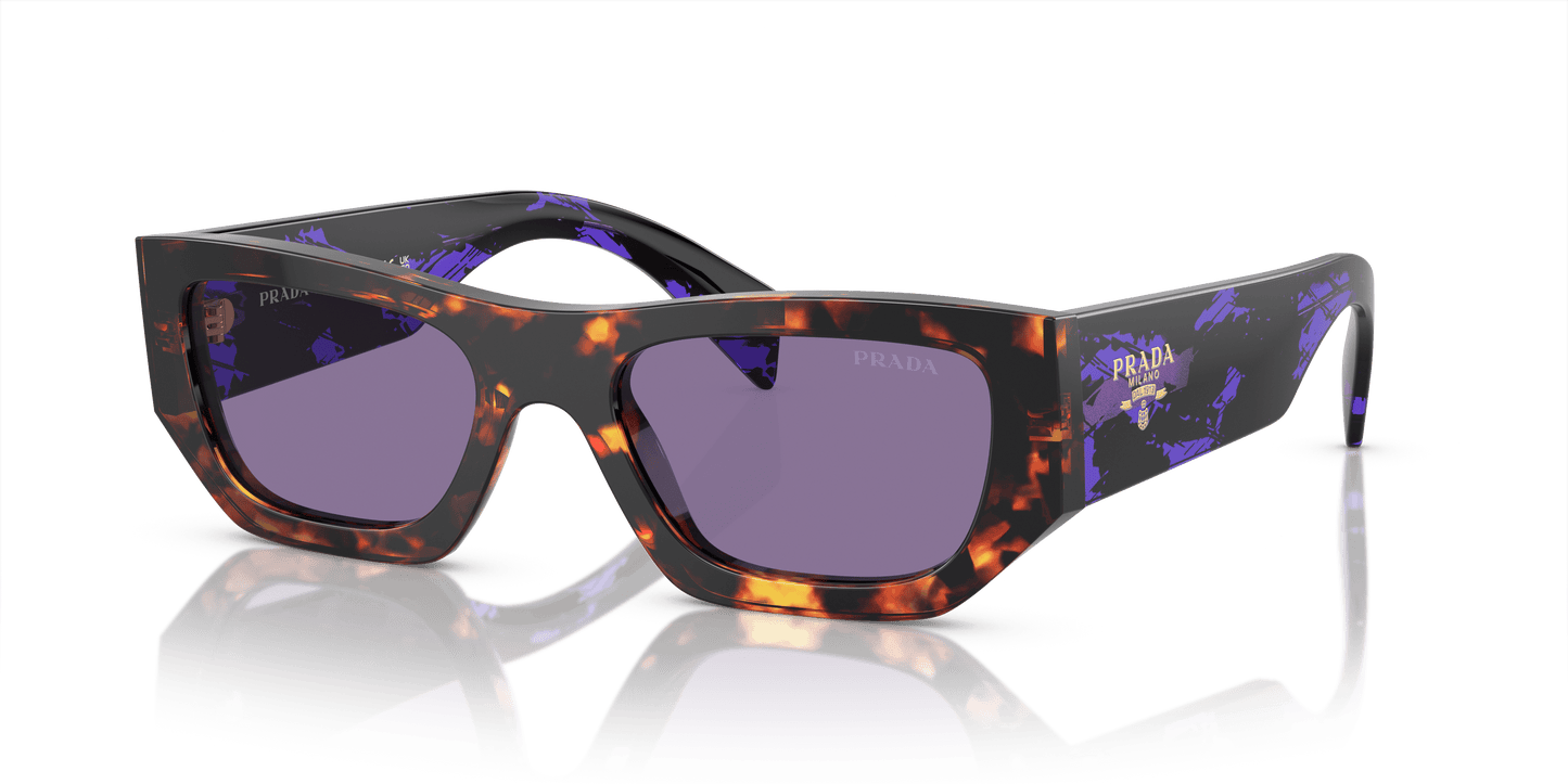 Prada Havana-Violet Mirror Internal Silver Sunglasses | PRADA PR A01S Havana-Violet Mirror Internal Silver
