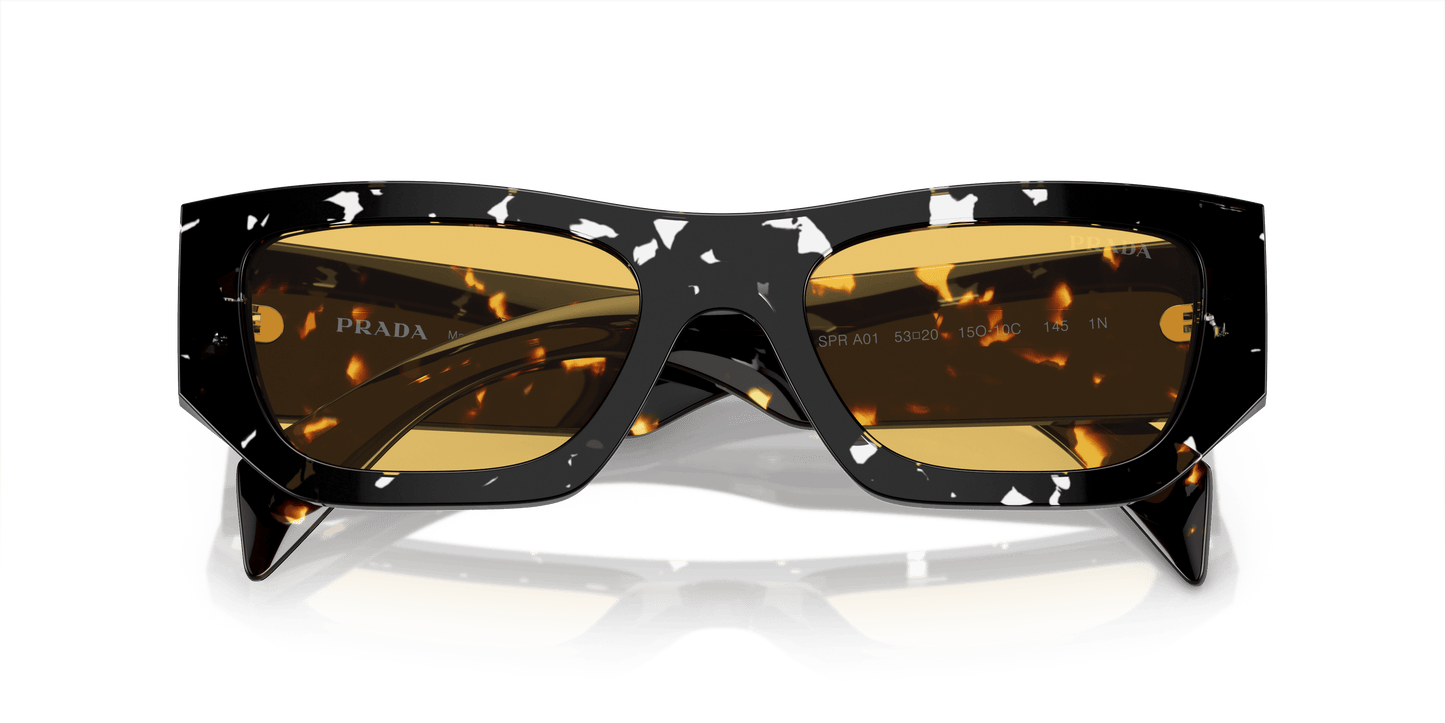 Prada Havana Black Transparent-Yellow Sunglasses | PRADA PR A01S Havana Black Transparent-Yellow