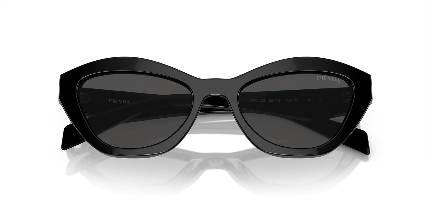 משקפי שמש פראדה שחור-אפור כהה | PRADA PR A02S Black-Dark Grey