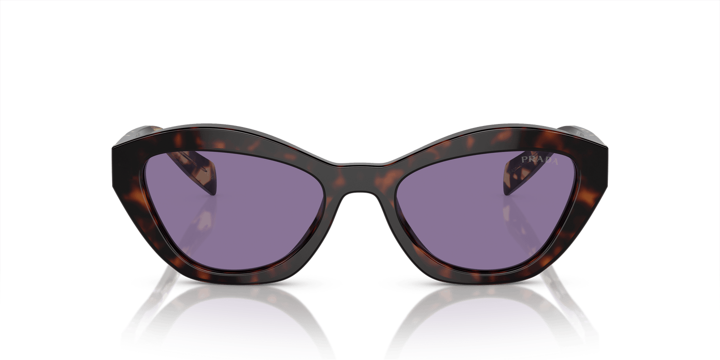 PRADA PR A02S Havana-Violet Mirror Internal Silver Sunglasses