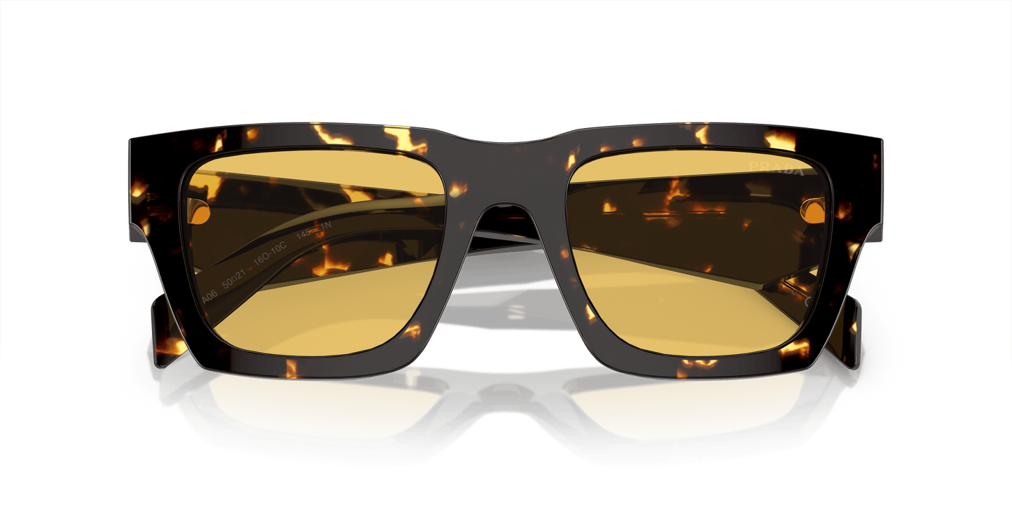 משקפי שמש פראדה צב שחור מאלט-צהוב | Prada PR A06S Tortoise Black Malt-Yellow
