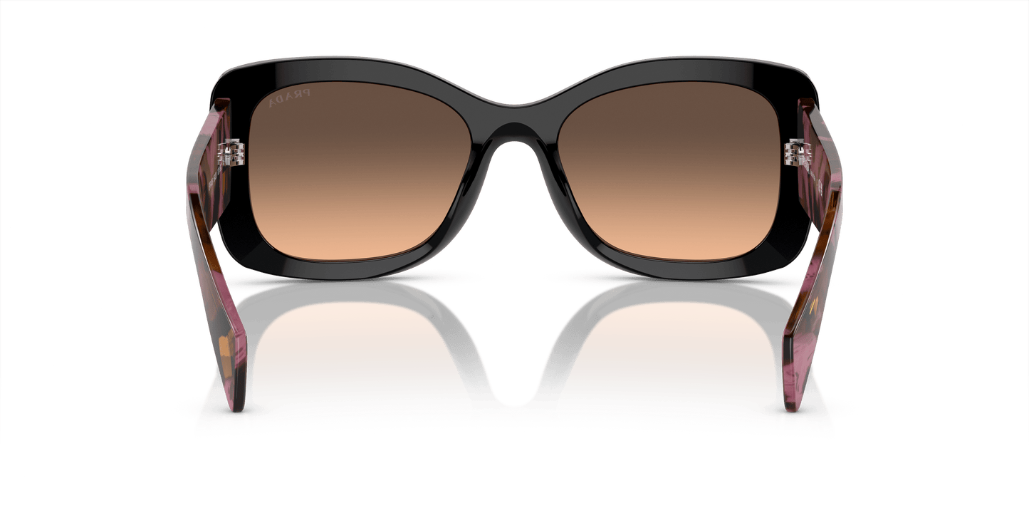 Prada Sunglasses Mahogany-Brown Gradient Grey | PRADA PR A08S Mahogany-Brown Gradient Grey