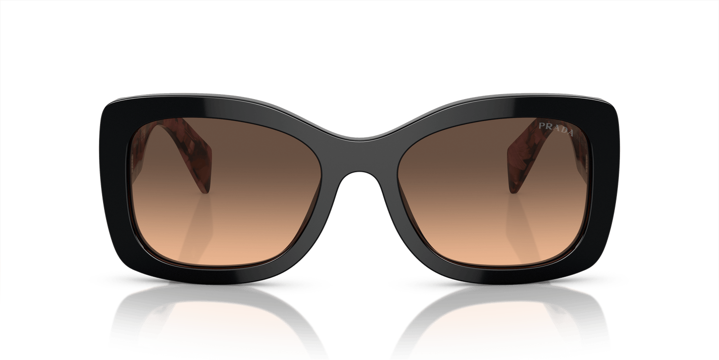 Prada Sunglasses Mahogany-Brown Gradient Grey | PRADA PR A08S Mahogany-Brown Gradient Grey