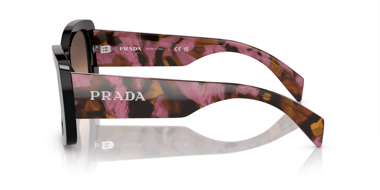 Prada Sunglasses Mahogany-Brown Gradient Grey | PRADA PR A08S Mahogany-Brown Gradient Grey