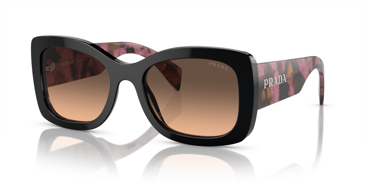 Prada Sunglasses Mahogany-Brown Gradient Grey | PRADA PR A08S Mahogany-Brown Gradient Grey