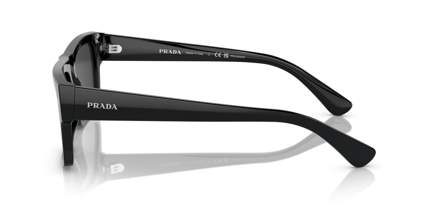 Prada Sunglasses Black-Polar Black | Prada PR A10S Black-Polar Black