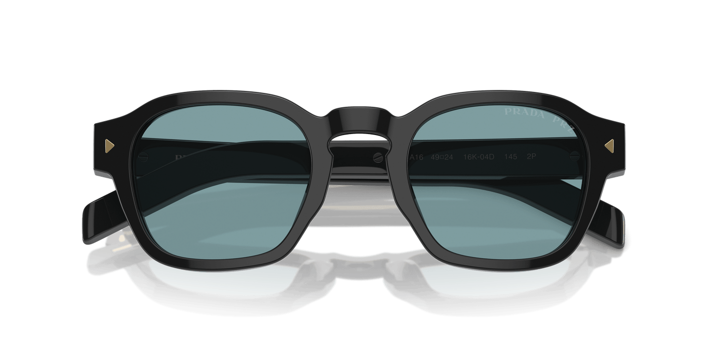 משקפי שמש פראדה בצבע שחור מקוטב ירוק | Prada PR A16S Black-Polarized Green