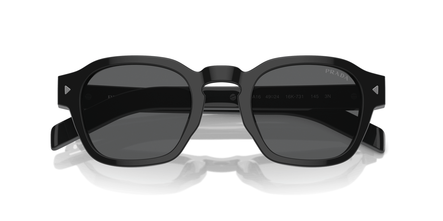 משקפי שמש פראדה שחור-אפור כהה | Prada PR A16S Black-Dark Grey