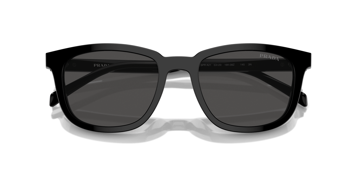 משקפי שמש פראדה שחור-אפור כהה | Prada PR A21S Black-Dark Grey