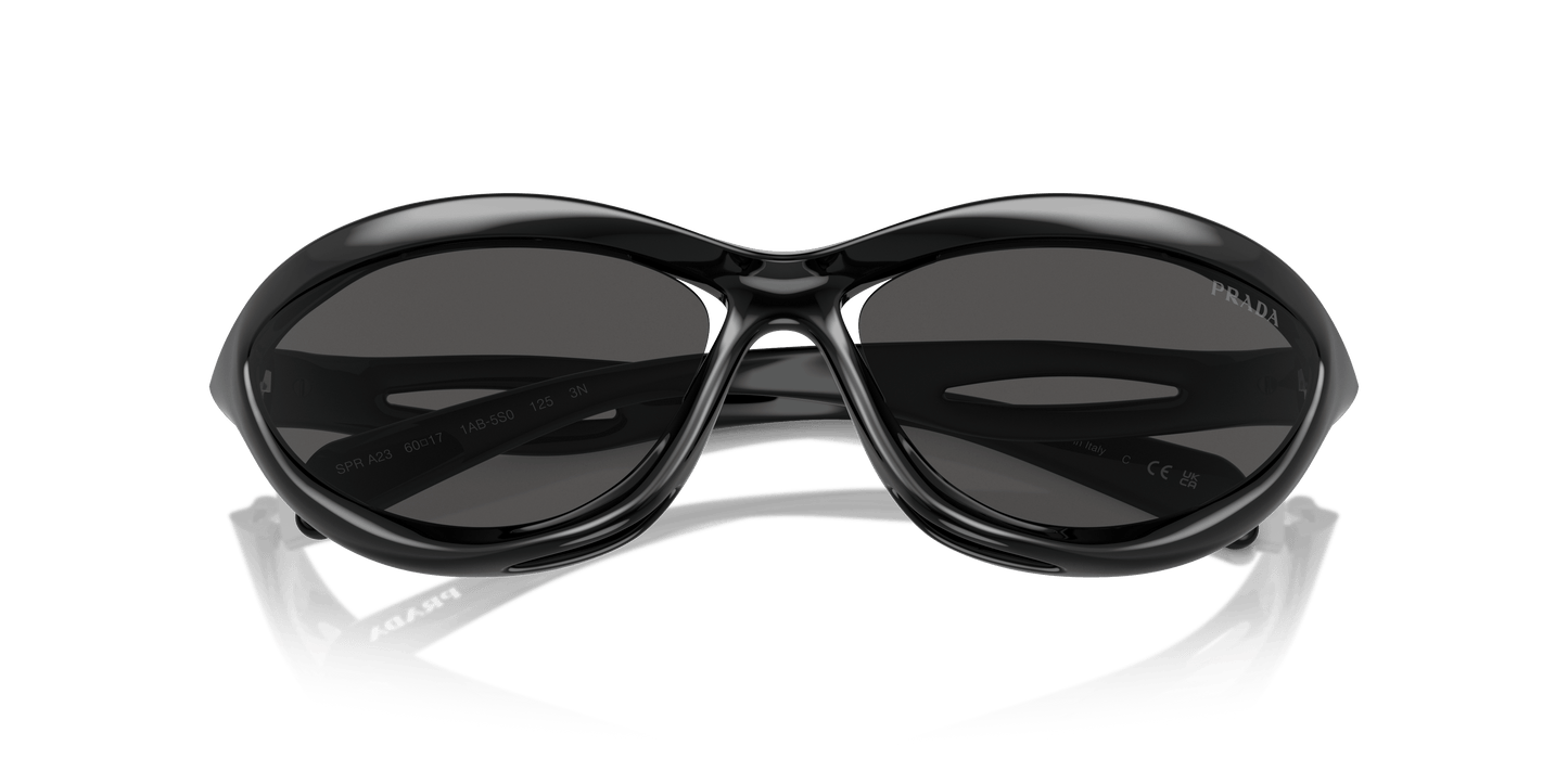 משקפי שמש פראדה שחור-אפור כהה | PRADA PR A23S Black-Dark Grey