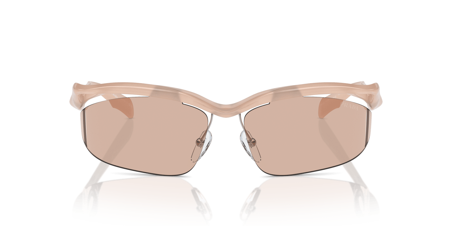 Prada Sunglasses Opal Peach-Light Brown | PRADA PR A25S Opal Peach-Light Brown