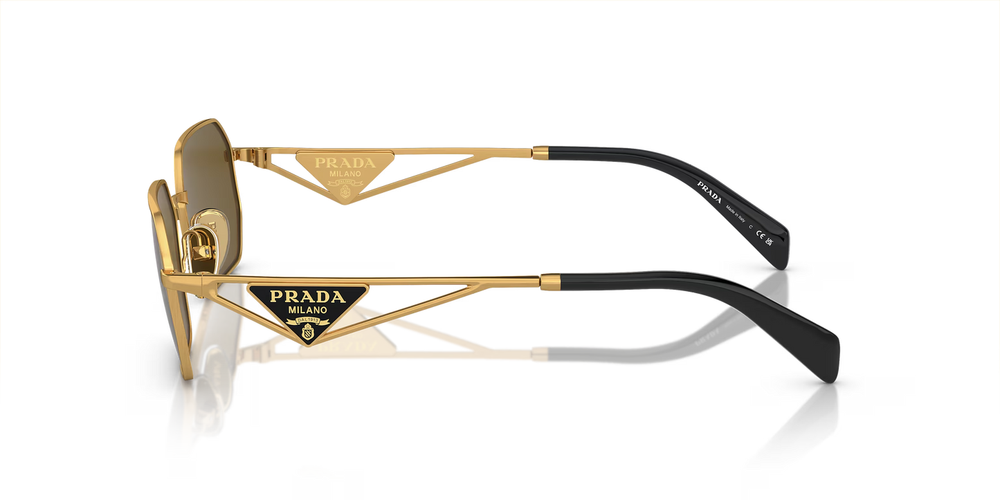 משקפי שמש פראדה זהב-חום | Prada PR A51S Gold-Brown