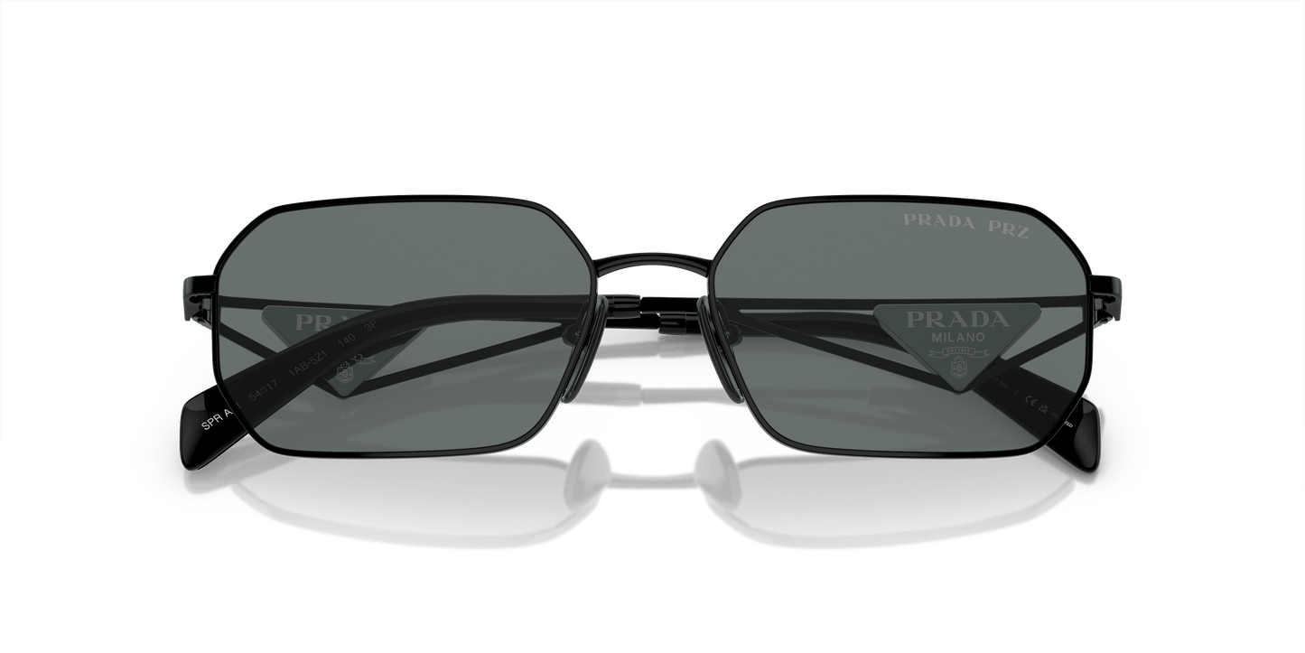 משקפי שמש פראדה שחור-שחור אפור פולאר | PRADA PR A51S Black-Black Grey Polar