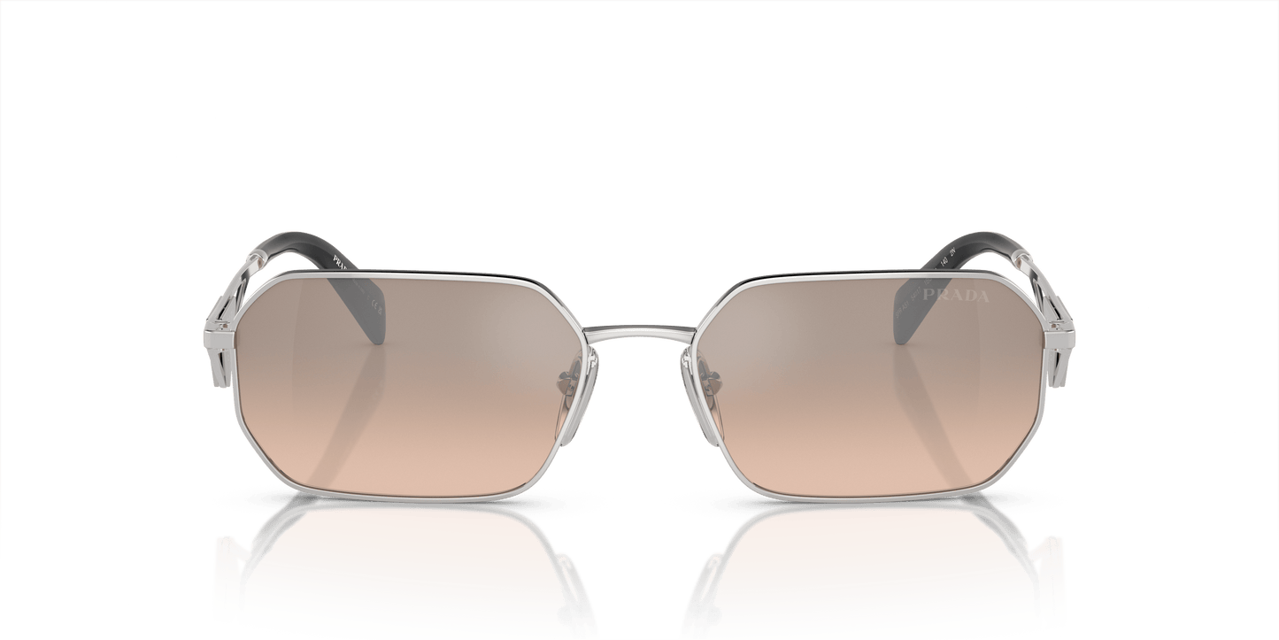 Prada Sunglasses Mirror Gold-Brown Pale Silver Gradient | PRADA PR A51S Pale Gold-Brown Mirror Silver Gradient