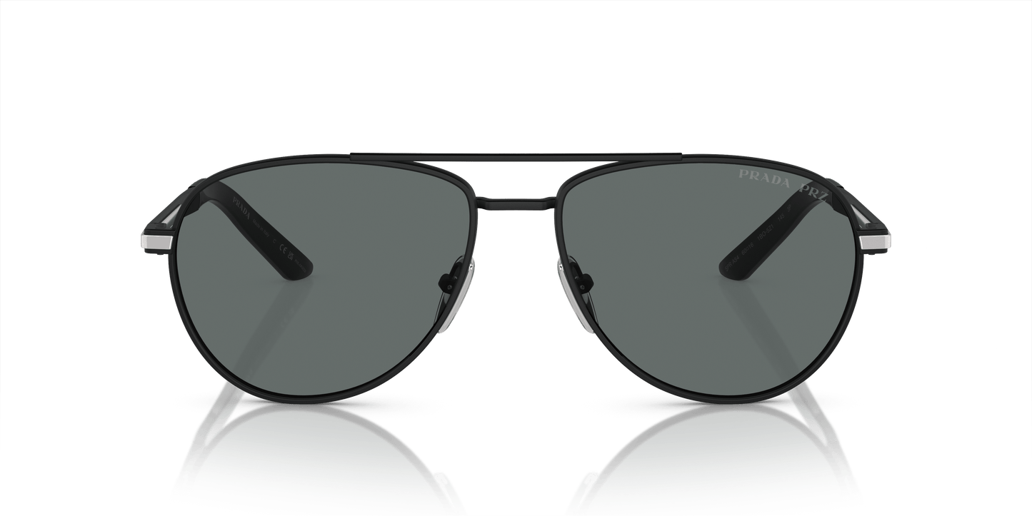 Prada PR A54S Matte Black-Dark Grey Polar Sunglasses