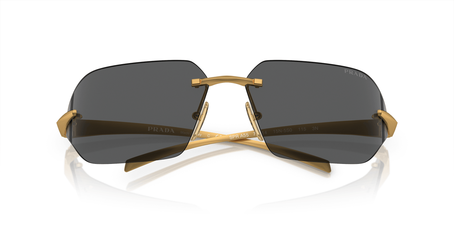Prada Sunglasses Satin Yellow Gold-Dark Grey | PRADA PR A55S Satin Yellow Gold-Dark Grey