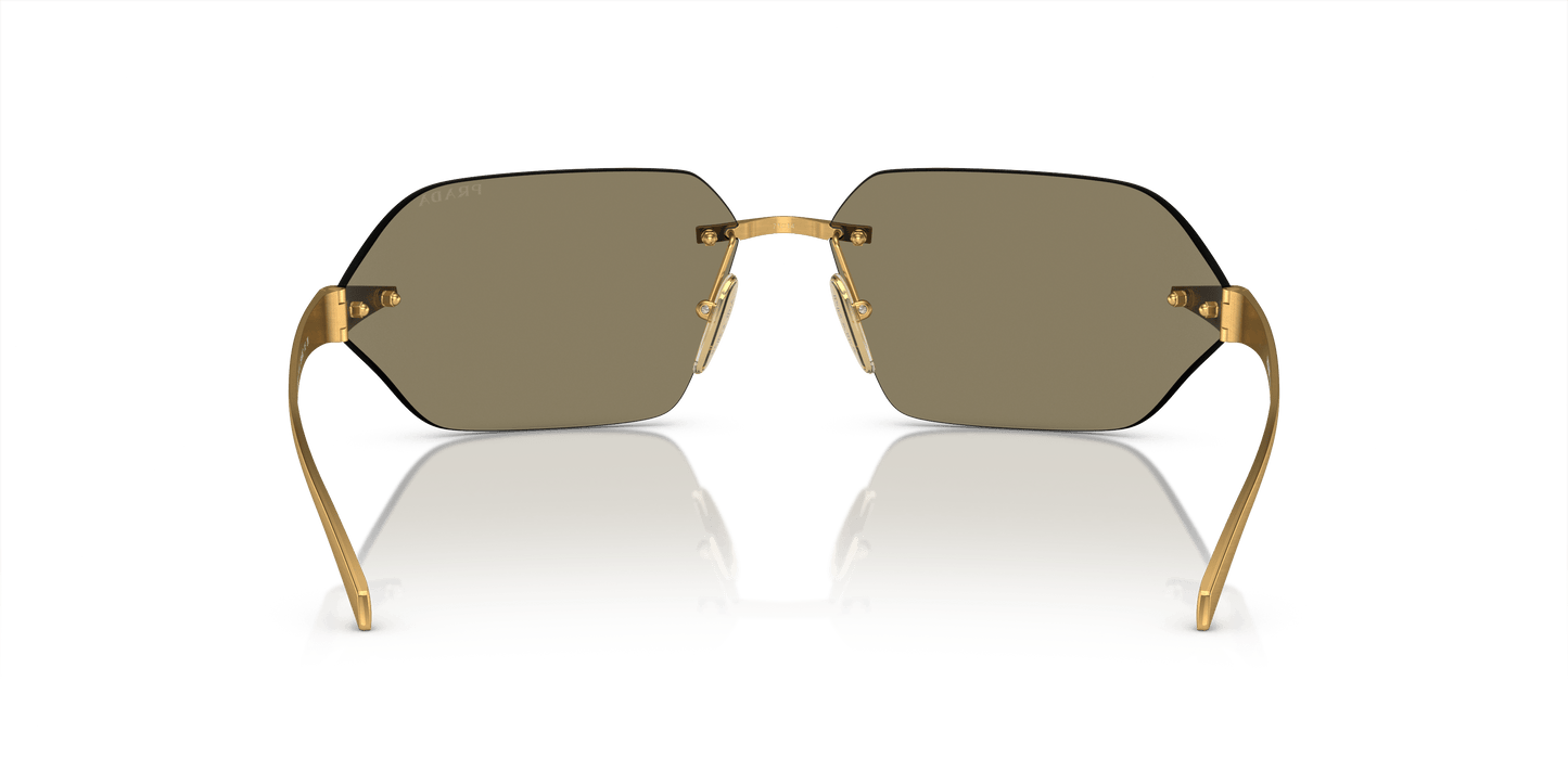 Prada Sunglasses Yellow Gold-Brown Mirror Multilayer Gold | PRADA PR A56S Satin Yellow Gold-Brown Mirror Multilayer Gold