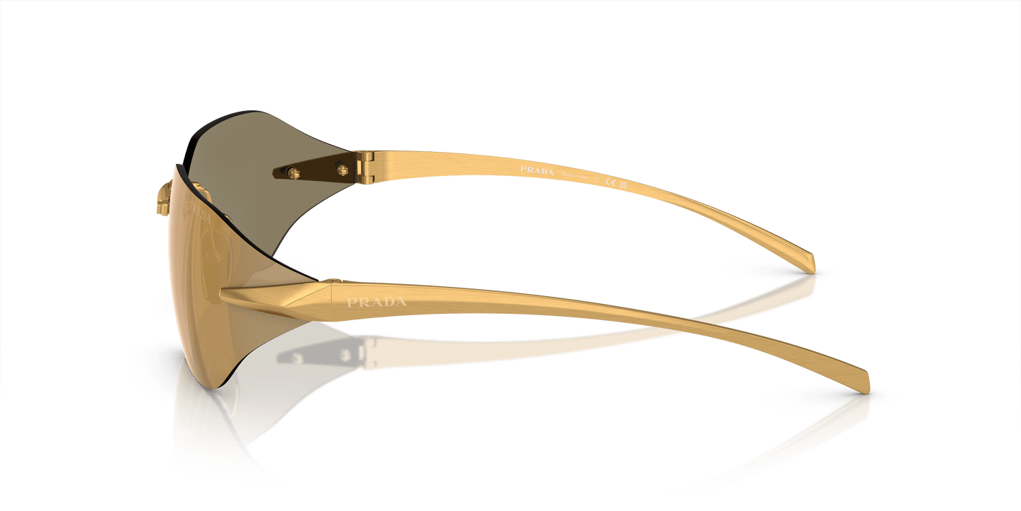 Prada Sunglasses Yellow Gold-Brown Mirror Multilayer Gold | PRADA PR A56S Satin Yellow Gold-Brown Mirror Multilayer Gold