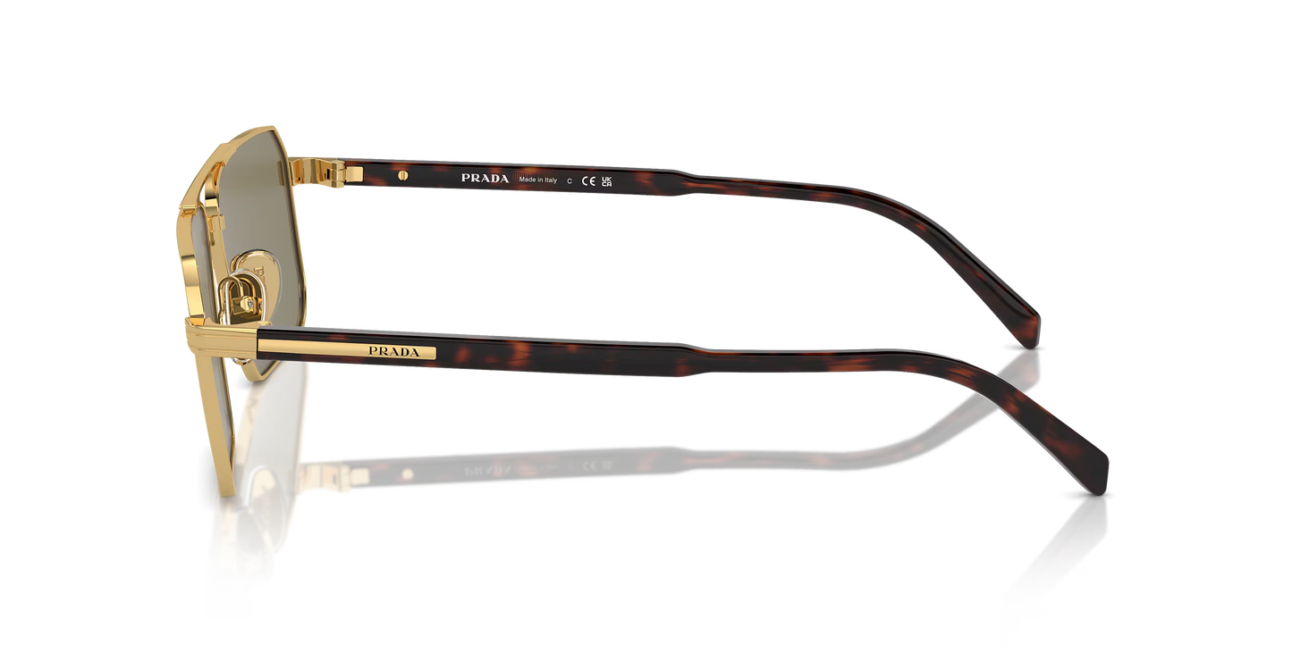 משקפי שמש פראדה זהב-חום | Prada PR A57S Gold-Brown