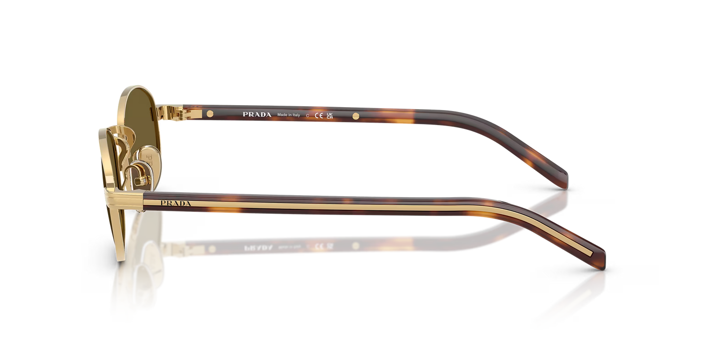 משקפי שמש פראדה זהב-חום | Prada PR B53S Gold-Brown