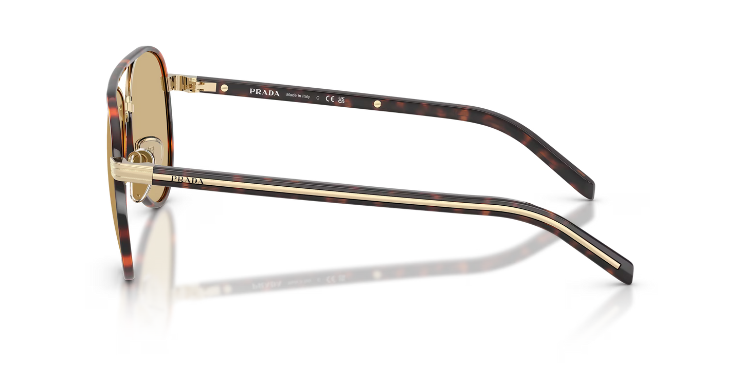 משקפי שמש פראדה זהב-צהוב | Prada PR B57S Gold-Yellow