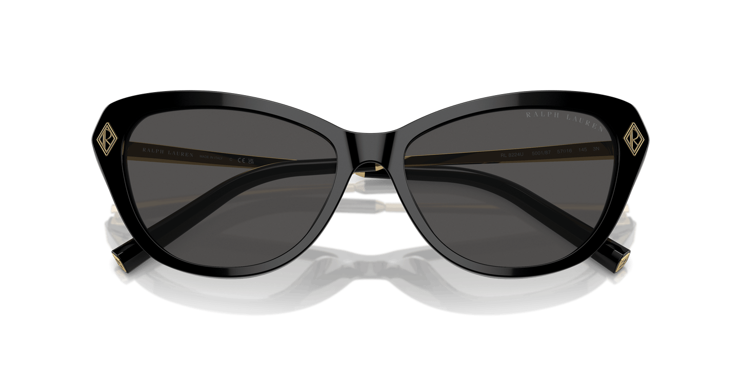 משקפי שמש ראלף לורן שחור-אפור כהה | RALPH LAUREN RL8224U THE ELLA Black-Dark Grey