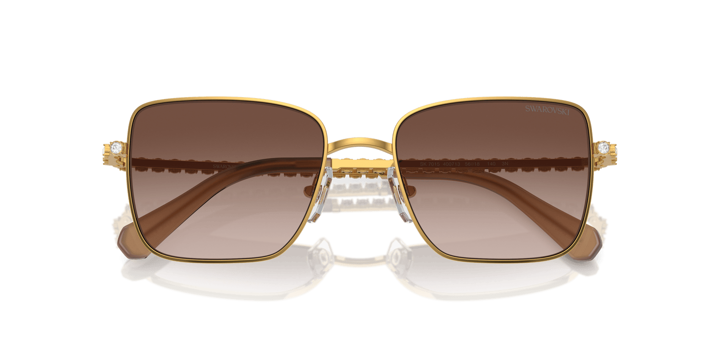 משקפי שמש סברובסקי זהב צהוב-צבע חום | SWAROVSKI SK7015 Yellow Gold-Gradient Brown