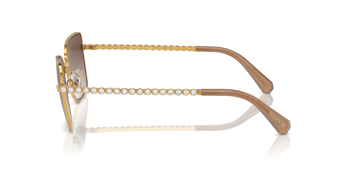 משקפי שמש סברובסקי זהב צהוב-צבע חום | SWAROVSKI SK7015 Yellow Gold-Gradient Brown