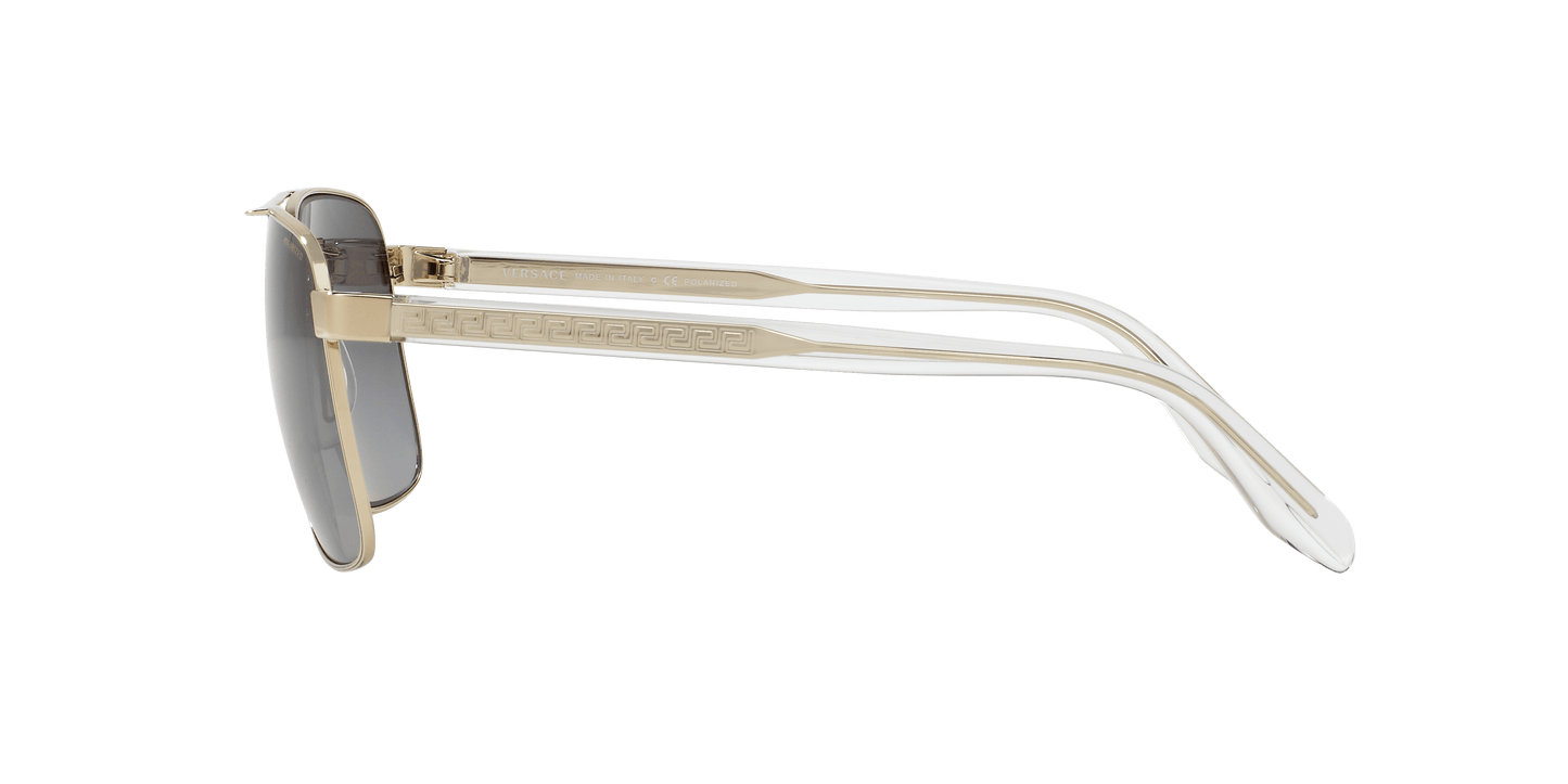 Versace Sunglasses Pale Gold-Light Grey Gradient Grey | Versace VE2174 Pale Gold-Light Grey Gradient Grey