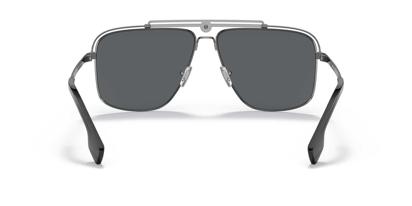 משקפי שמש של ורסאצ'ה משקפי שמש אקדח-אפור בהיר מראה שחור | Versace VE2242 Gunmetal-Light Grey Mirror Black