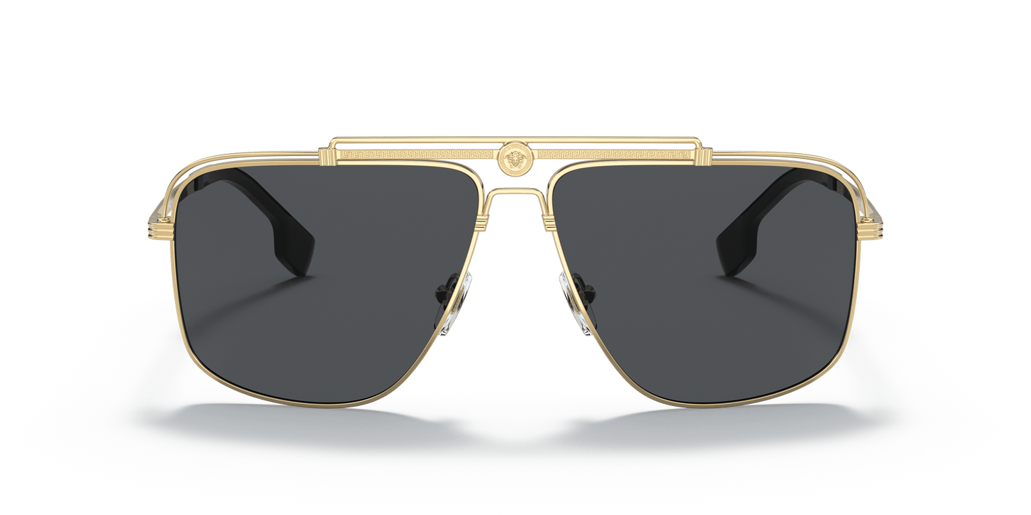 משקפי שמש של ורסאצ'ה זהב-אפור כהה | Versace VE2242 Gold-Dark Grey