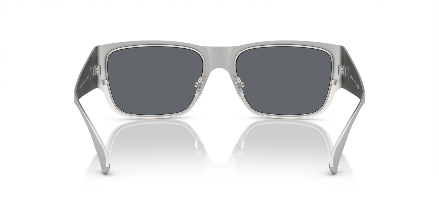 Versace Sunglasses Silver-Light Grey Black | Versace VE2262 Silver-Light Grey Mirror Black