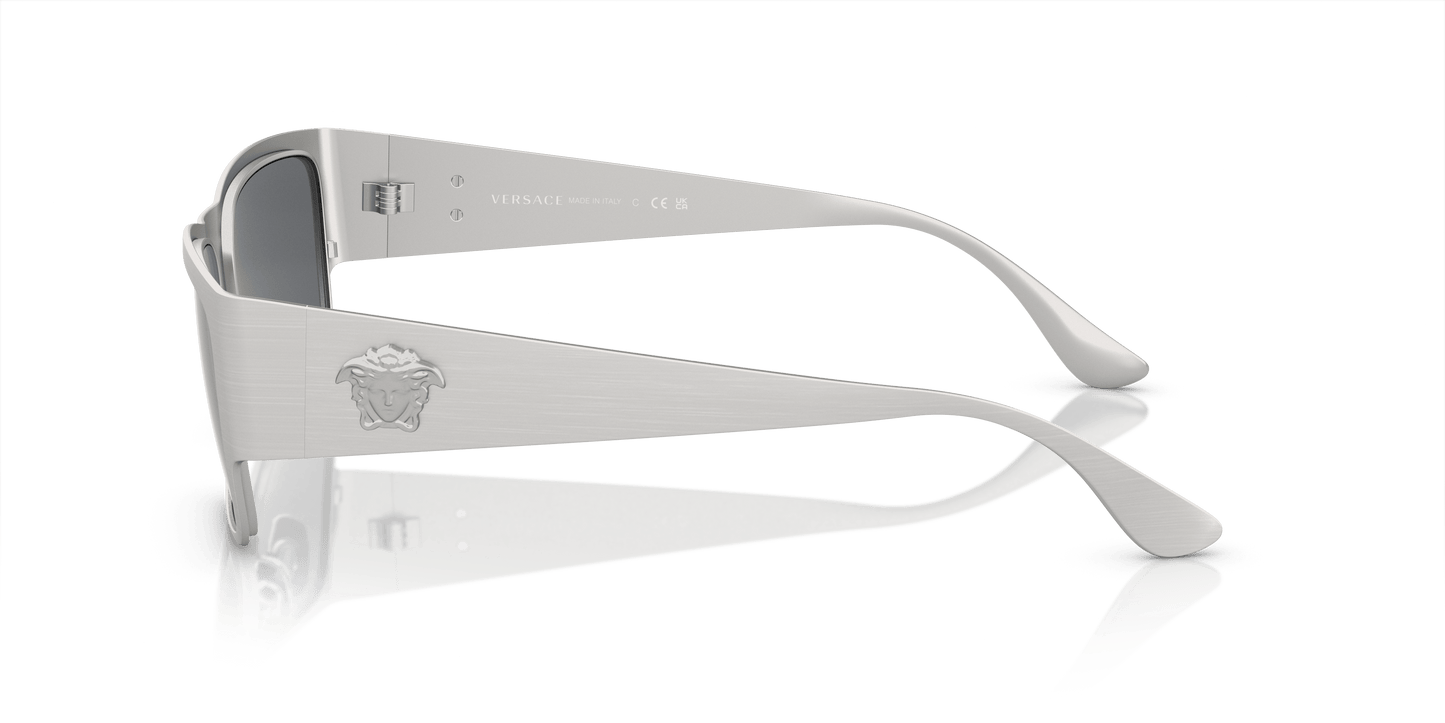 Versace Sunglasses Silver-Light Grey Black | Versace VE2262 Silver-Light Grey Mirror Black