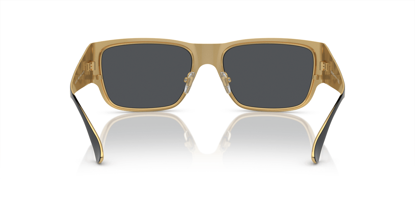 משקפי שמש של ורסאצ'ה שחור-אפור כהה | Versace VE2262 Black-Dark Grey