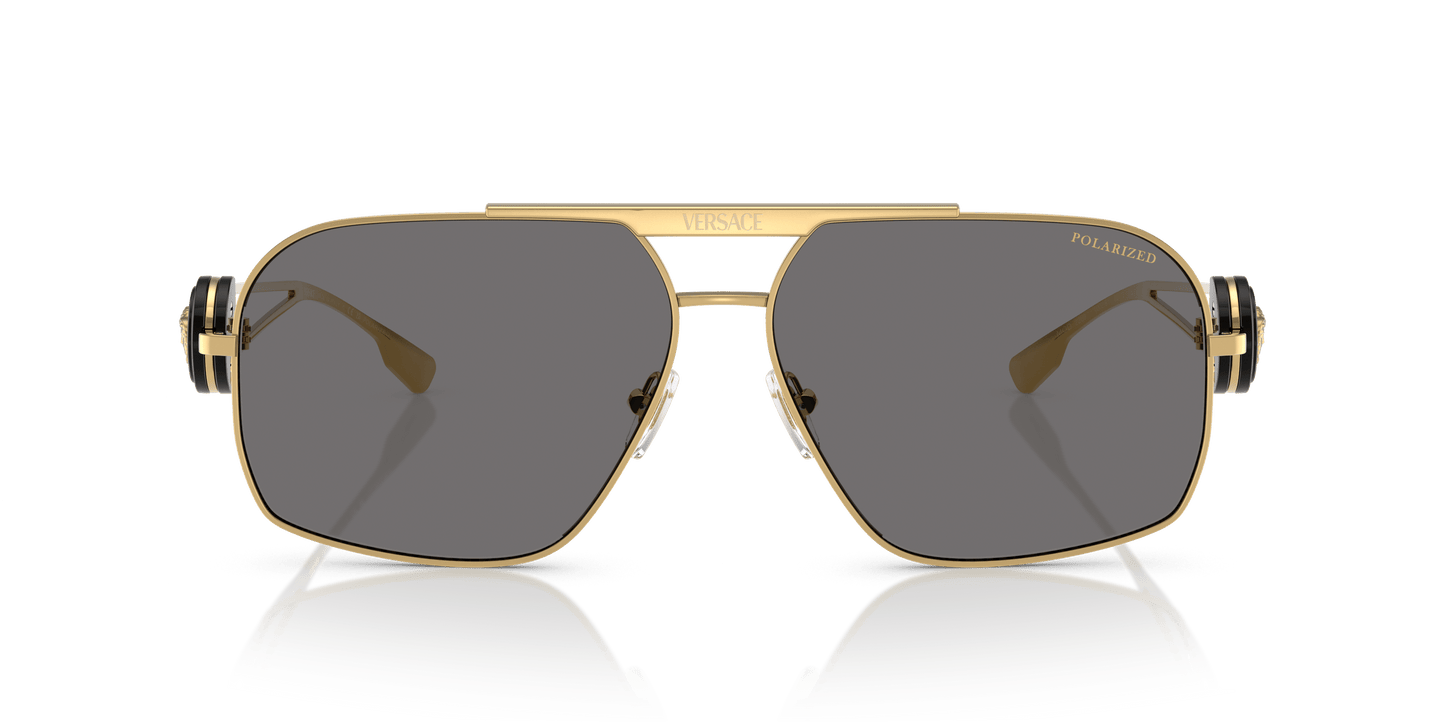 Versace Sunglasses Black-Dark Grey Polarized | VERSACE VE2269 Black-Dark Grey Polarized