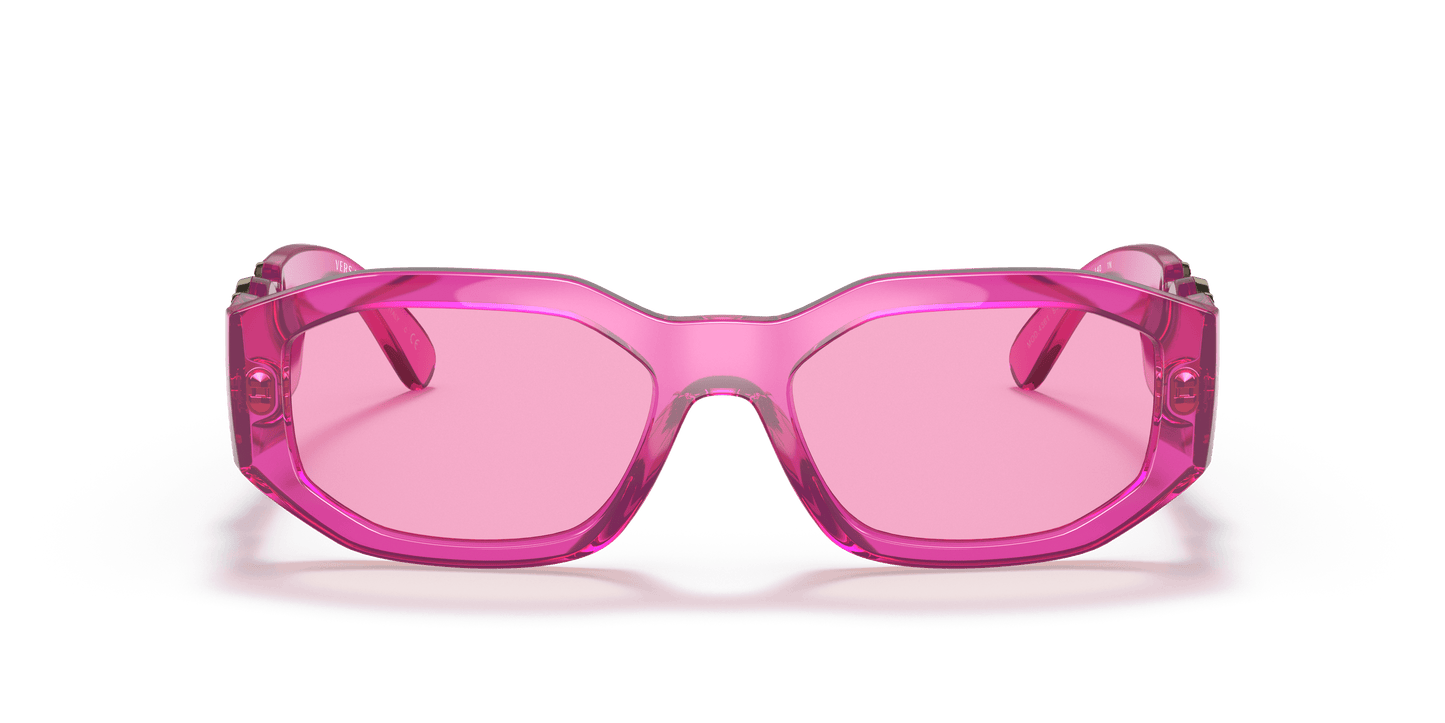 Versace Sunglasses Transparent Fuchsia-Fuchsia | Versace VE4361 Biggie Transparent Fuxia-Fuchsia