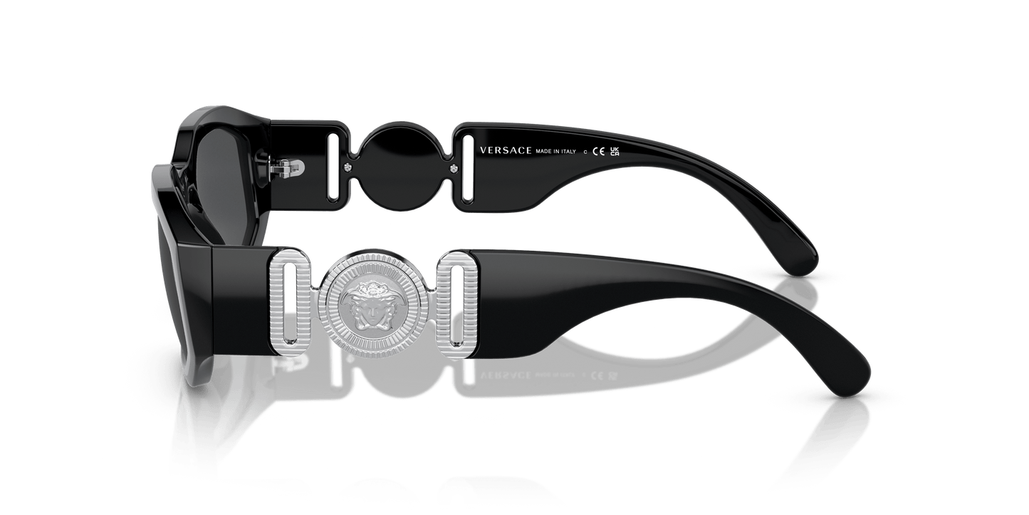 Versace Sunglasses Black-Dark Grey | Versace VE4361 Biggie Black-Dark Grey