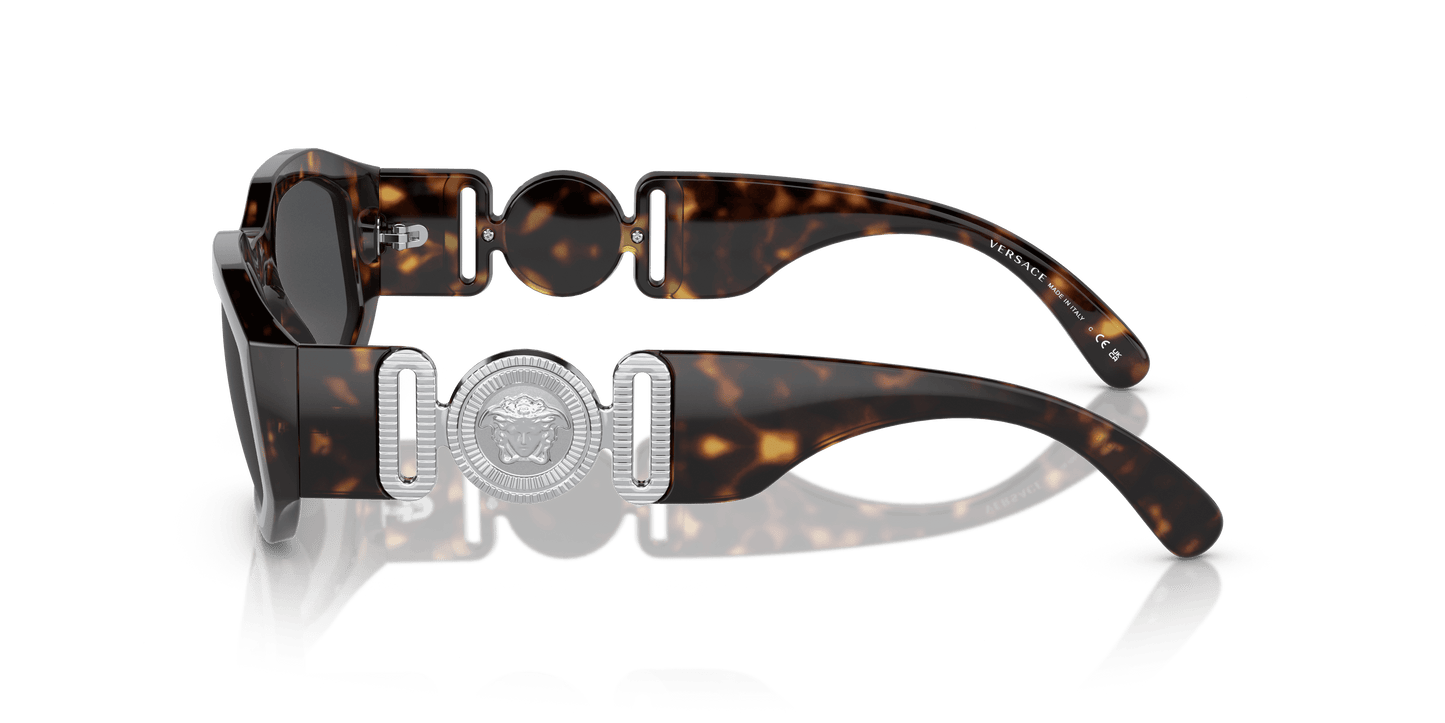 משקפי שמש של ורסאצ'ה הוואנה-אפור כהה | Versace VE4361 Biggie Havana-Dark Grey