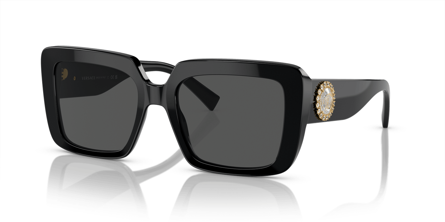 משקפי שמש של ורסאצ'ה שחור-אפור כהה | Versace VE4384B Black-Dark Grey