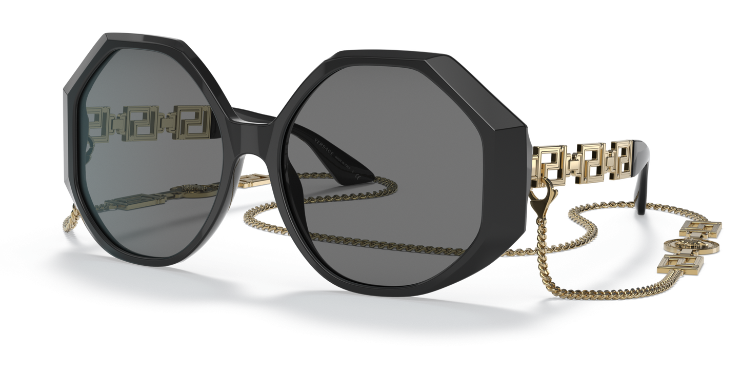Hebrew | Versace VE4395 Black-Dark Grey