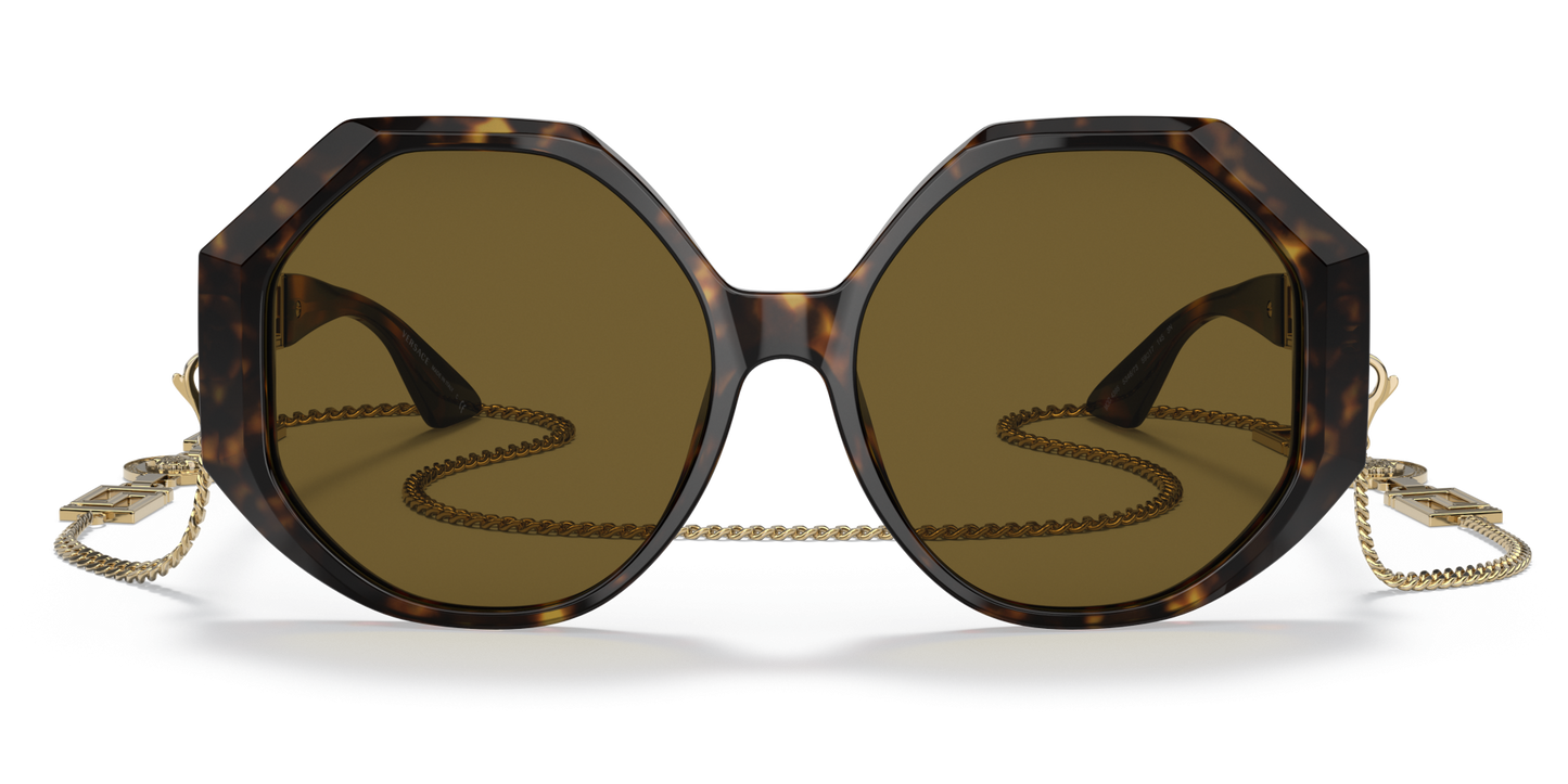 משקפי שמש של ורסאצ'ה הוואנה-חום כהה | Versace VE4395 Havana-Dark Brown
