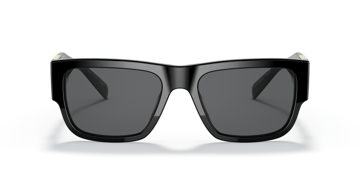 משקפי שמש של ורסאצ'ה שחור-אפור כהה | Versace VE4406 Black-Dark Grey