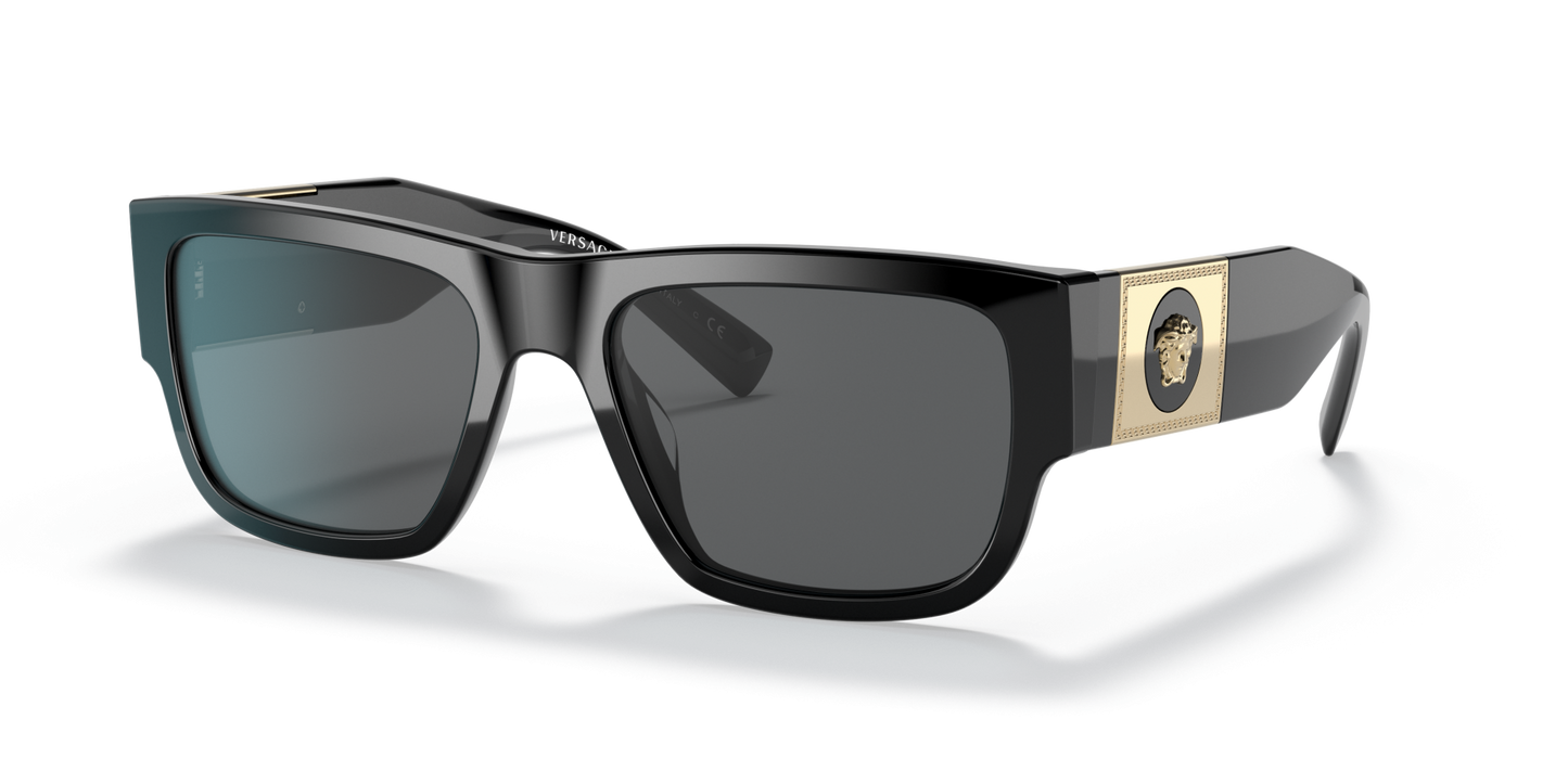 משקפי שמש של ורסאצ'ה שחור-אפור כהה | Versace VE4406 Black-Dark Grey