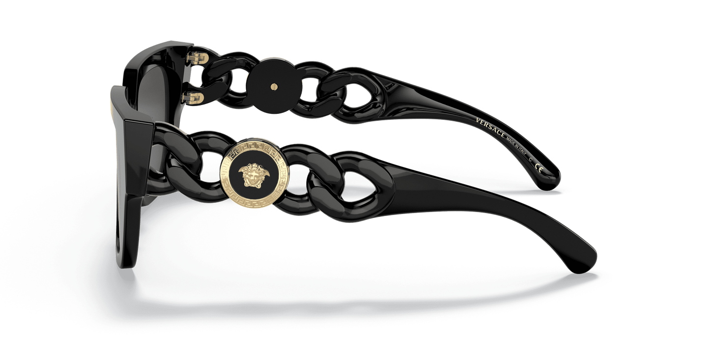 משקפי שמש של ורסאצ'ה שחור-אפור כהה | Versace VE4409 Black-Dark Grey