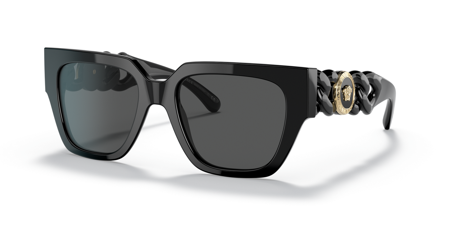 משקפי שמש של ורסאצ'ה שחור-אפור כהה | Versace VE4409 Black-Dark Grey