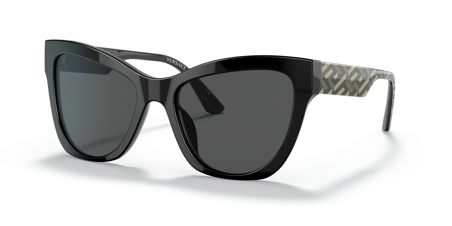 משקפי שמש של ורסאצ'ה שחור-אפור כהה | Versace VE4417U Black-Dark Grey
